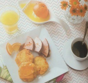 Hash brown de papa con queso fundido y jamon glaseado